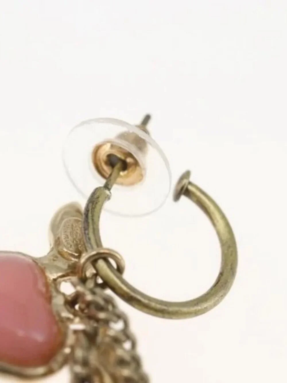 CHANEL COCO Mark Pierce metal Gold Tone CC Auth 163747SAM